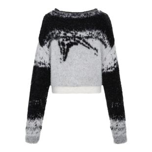 FUNNEL IN 一字领马海毛毛衣深秋初冬穿搭高级感超好看的针织衫