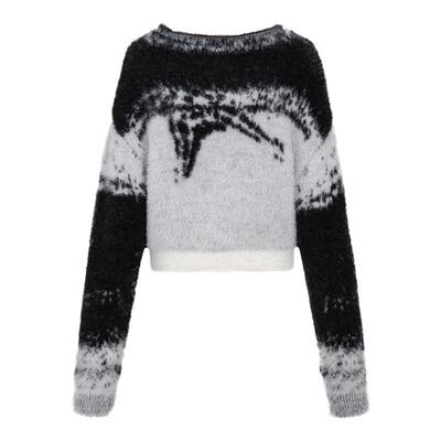 CaraCLUB大码长袖毛衣遮肚显瘦