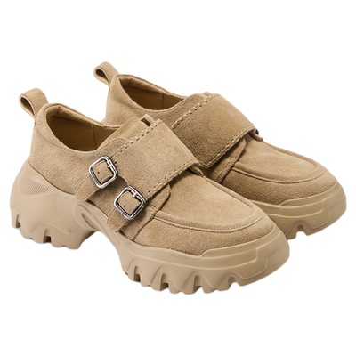 fed英伦风乐福鞋春季新款女鞋真皮单鞋厚底松糕鞋女S1107-YAB003