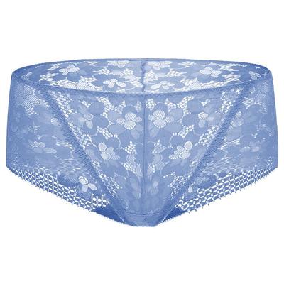 hsia向阳花全蕾丝透气中腰平角裤