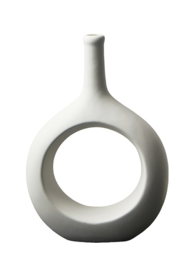 现代简约侘寂风陶瓷花瓶花插摆件