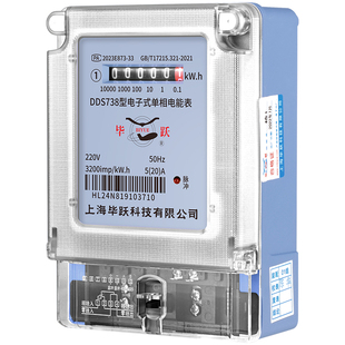 上海毕跃家用电表计度器220V出租房电能计量电度表单相电子式火表
