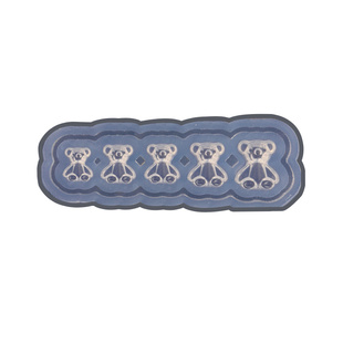 美甲蝴蝶结模具3D立体糖果小熊磨具指甲油胶装饰滴胶填充硅胶模具