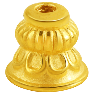 双飞翼999足金3D硬金三通佛塔手链转运珠吊坠DIY佛珠塔帽配件男女