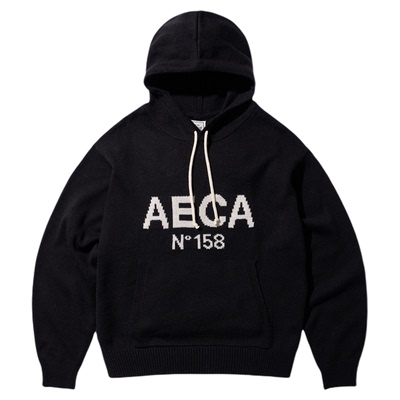 秋季休闲日常大Logo连帽针织衫