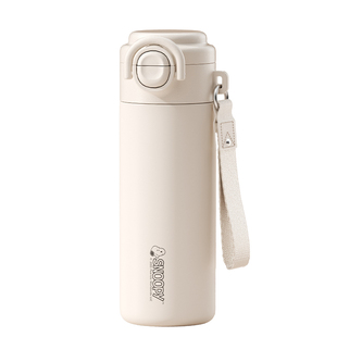 史努比吸管保温杯女士新款高颜值带重力球躺着喝孕妇产妇专用水杯