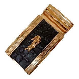 原装泰国鳄鱼皮带扣头3.8cm无孔无牙自动扣头男无卡槽裤带配件4.2