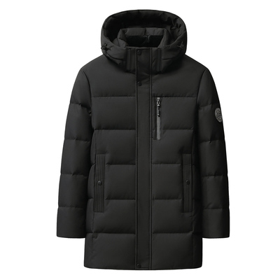 花花公子中老年羽绒服男中长款