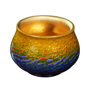 非遗大漆主人杯子鎏金建盏天然生漆茶杯茶具纯手工犀皮漆器品茗杯