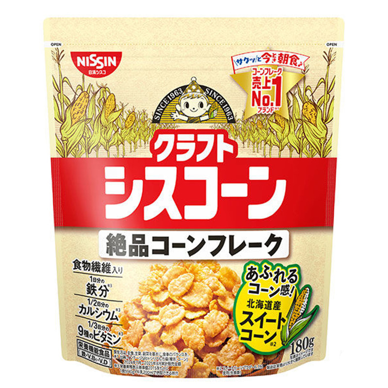 日本日清牛奶玉米麦片即食早餐