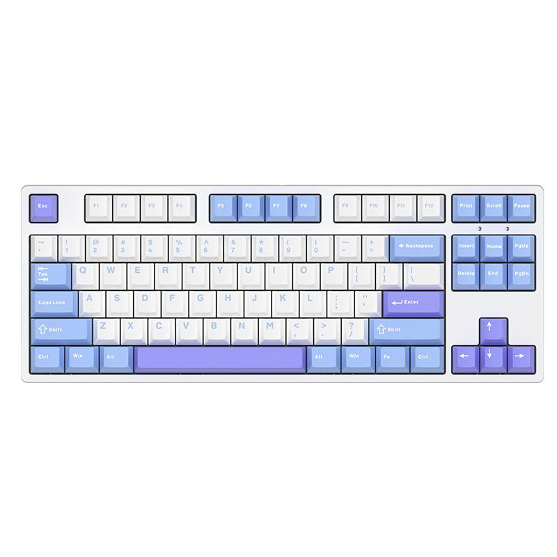 ikbc拼色键盘高颜值c200樱桃cherry茶轴办公游戏有线机械键盘87键