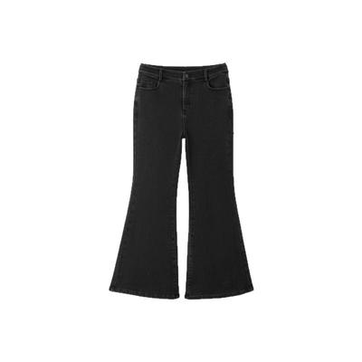 bbfer本依凡冬季牛仔喇叭裤高质感长裤微喇灰色百搭SSSNZ0141