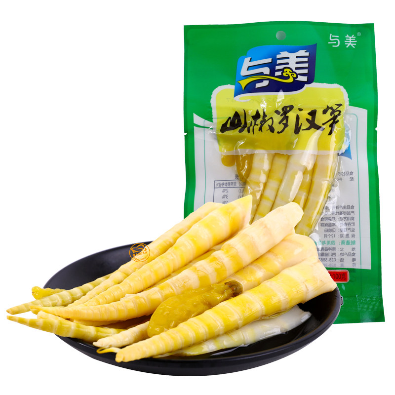 与美泡椒竹笋尖100g50袋整箱餐饮