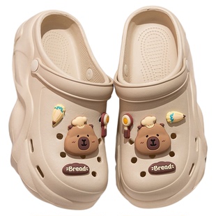 医用手术室拖鞋女款夏季外穿2025新款厚底eva防滑防臭足弓洞洞鞋