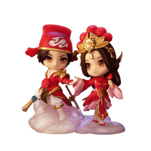 王者荣耀官方正版 大圣娶亲孙悟空 一生所爱露娜 甜蜜组合Q版手办