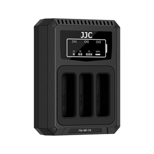 JJC适用佳能NB-13L电池充电器G7X3 G7X2 SX740HS G5X G9X SX720HS SX730 SX620 G1X3相机座充三槽快充配件