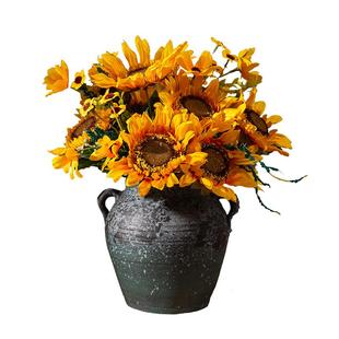 向日葵仿真花假花摆设仿真摆件室内摆花中式高档复古轻奢高端花艺