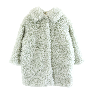 ilovej童装羊羔毛中长款大衣外套