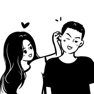 Q版卡通手绘头像漫画动漫设计情侣真人照片转原创简笔画创意定制