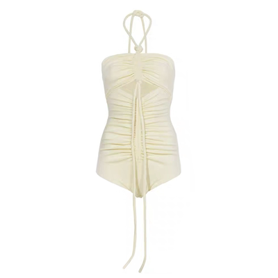 秦岚明星同款女连体泳衣