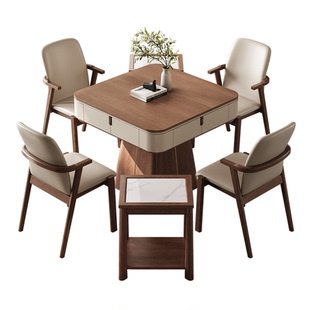 睿腾2025新款麻将机全自动家用麻将桌餐桌两用一体多功能中古风