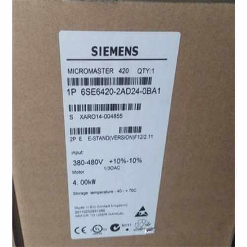 议价6SE6420-2AD24-0BA1西门子MM420变频器 4KW 380-480V 带滤波