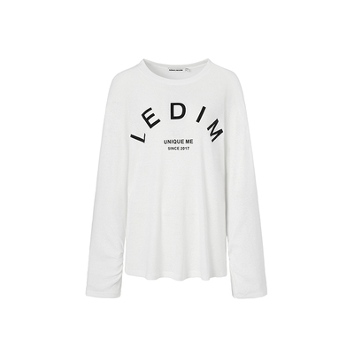 LEDIMWANG长袖T恤白色雪花棉