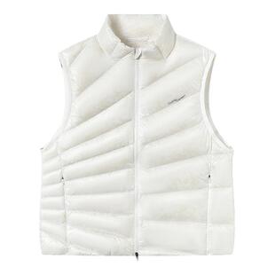 CryingCenter半透明暖冬立领收腰放射排骨状无胆羽绒马甲