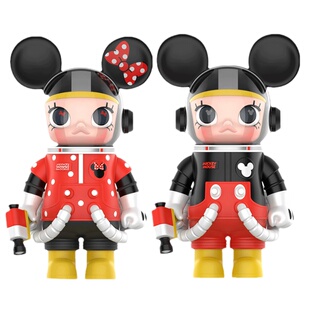 POPMART泡泡玛特 SPACE MOLLY400米奇米妮1000MEGA珍藏迪士尼摆件