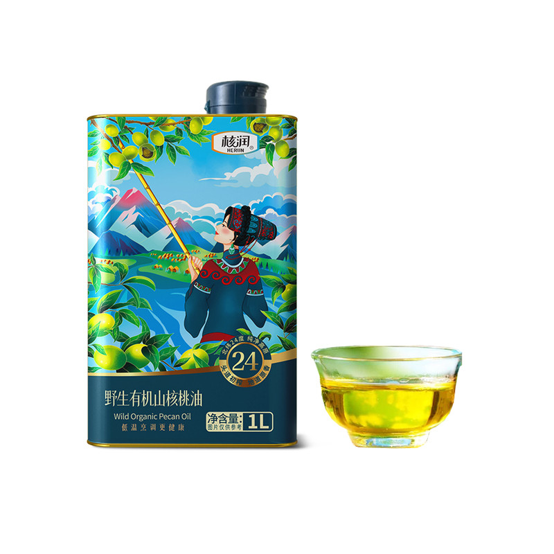 云南核润野生有机冷榨山核桃油