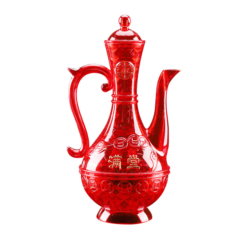 敬神拜拜茶酒杯红色塑料喜庆拜老爷财神供佛供佛佛前酒壶茶壶碗筷