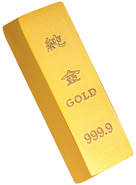 黄铜仿真金条实心沙金条道具摆件