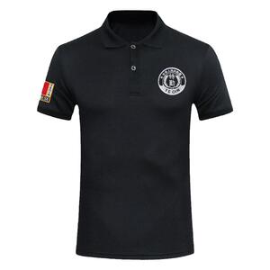 黑色翻领冰丝保安服夏装可定制