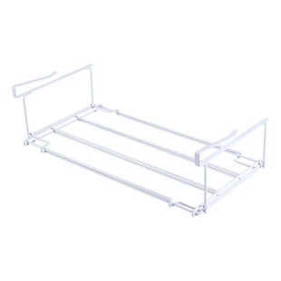 下水槽置物架脸盘柜子隔板免打孔伸缩架家用多功能橱柜收纳分层架