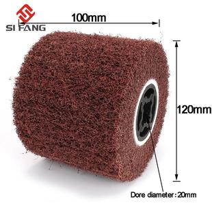 不锈钢金属拉丝轮锈镜面抛光轮尼龙轮百洁布打磨除锈进口料拉丝机