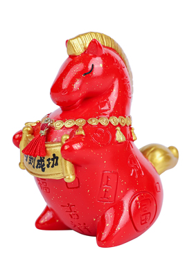 马年吉祥物小摆件工位桌面可爱卡通生肖马装饰品新年年会抽奖礼品