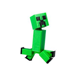 MC我的世界苦力怕积木人仔3D打印多关节可动人偶手办玩具摆件周边