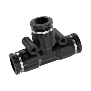 气管快速接头PU4/6/8/10/12/16mm直通PY/PE三通气动软管快插接头