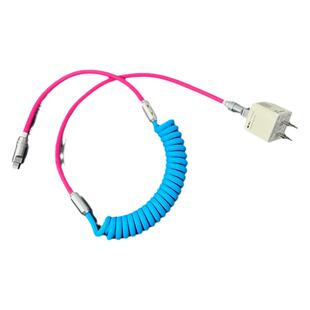 手工弹簧数据线客制化PD快充适用iPhone16苹果15pro车用便携伸缩螺旋27W充电线Type-c转Type-c手机车载