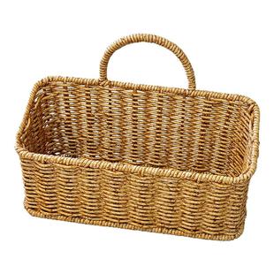 姜蒜收纳筐厨房葱大蒜壁挂篮新款仿藤编织篮鸡蛋篮手提水果篮子