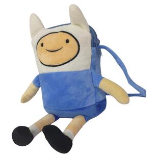 正版AdventureTime探险活宝BMO阿宝芬恩单肩斜挎毛绒玩具包卡通