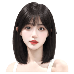 天空树假发全头套式女真人发丝整顶假发套自然减龄短发蓬松波波头