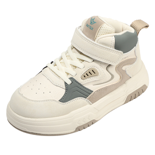 天美意童鞋儿童运动鞋秋季男童时尚休闲鞋中大童软底防滑高帮板鞋