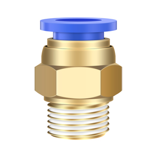 直通螺纹气管气动快插快速接头PC4/6/8/10/12/16-M5/01/02/03/04