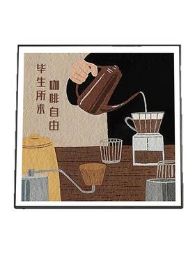 咖啡店吧台餐厅装饰画摆画