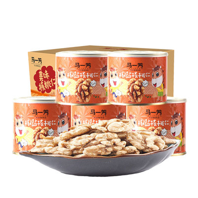 马一芳椒盐核桃仁咸新货琥珀罐头