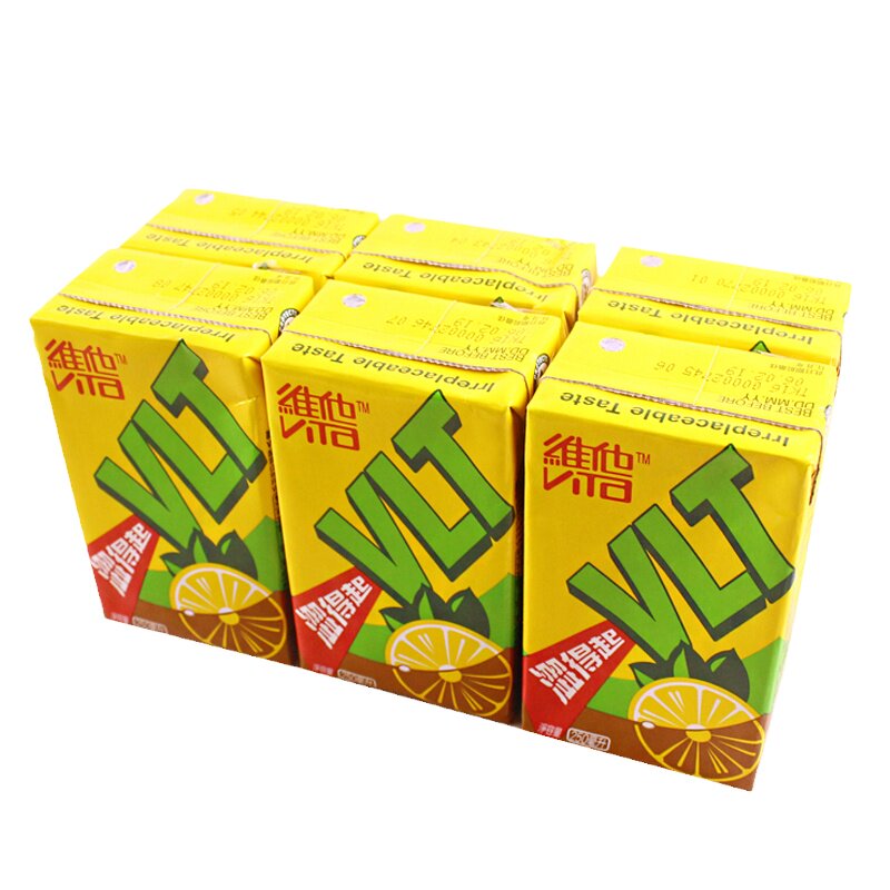 香港进口饮料 维他Vita 柠檬茶 原味涩柠檬茶饮料香港版250ml*6盒