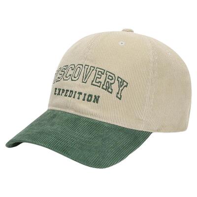 Discovery探索日常撞色复古灯芯绒弯檐棒球帽男女同款CP55