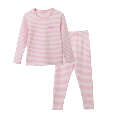 纯棉中领保暖女孩儿童秋衣套装