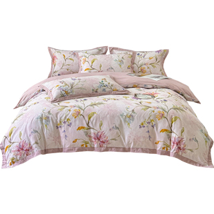 秋冬复古风加厚100全棉四件套磨毛纯棉床笠床单保暖2025新款床品4